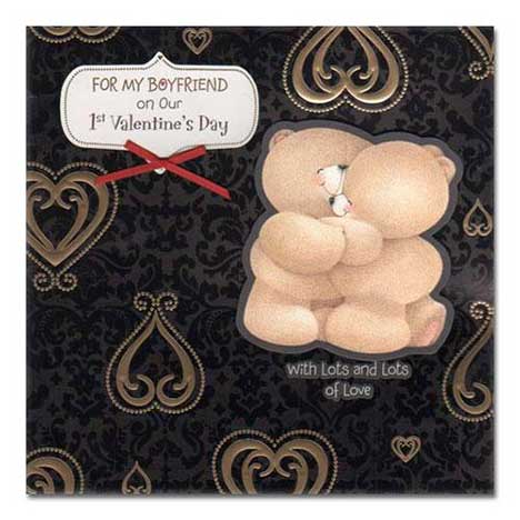 Boyfriend 1st Forever Friends Valentines Day Card